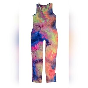 Popular21 Colorful Tie-Dye Unitard Jumpsuit